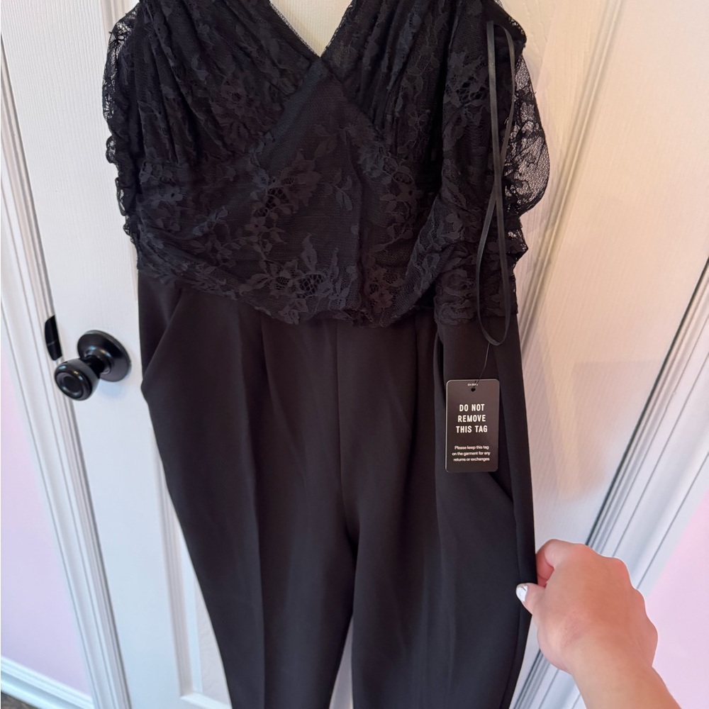 Elegant Black Lace Jumpsuit NEW WITH TAGS